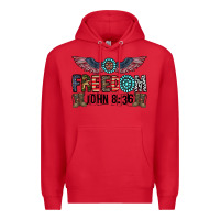 Red freedom john Premium Hoodie - CowhideDigitalArt