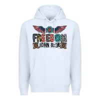 White freedom john Premium Hoodie - CowhideDigitalArt