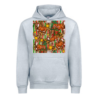 Heather Grey christmas leopard cow with gift boxes Urban Hoodie - FaDigitalArtStudio