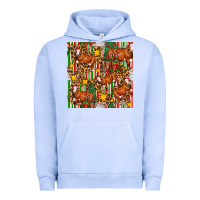 Pigment Grape Ice christmas leopard cow with gift boxes Urban Hoodie - FaDigitalArtStudio