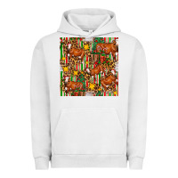 Pigment Lunar Rock christmas leopard cow with gift boxes Urban Hoodie - FaDigitalArtStudio