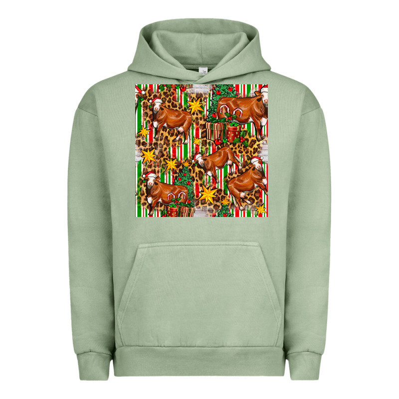 Christmas Leopard Cow With Gift Boxes Urban Hoodie by FaDigitalArtStudio | Teevron