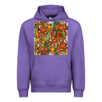 Tulip christmas leopard cow with gift boxes Urban Hoodie - FaDigitalArtStudio