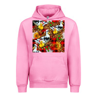 Fuchsia Pink christmas leopard duck Urban Hoodie - FaDigitalArtStudio