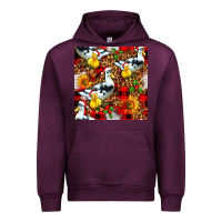 Mauve Wine christmas leopard duck Urban Hoodie - FaDigitalArtStudio