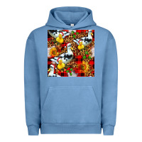 Pigment Pebble Blue christmas leopard duck Urban Hoodie - FaDigitalArtStudio