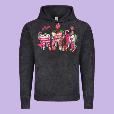 Pink Christmas Teeth Vintage Hoodie Designed By Adodesignshop