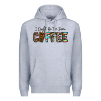 Heather Grey i could go for some coffee Premium Hoodie - CowhideDigitalArt