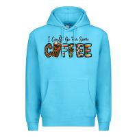 Ocean Blue i could go for some coffee Premium Hoodie - CowhideDigitalArt