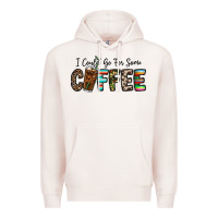 Pale Pink i could go for some coffee Premium Hoodie - CowhideDigitalArt