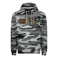 Slate Camo i could go for some coffee Premium Hoodie - CowhideDigitalArt