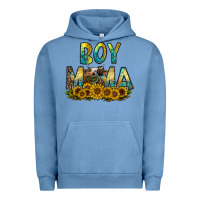 Pigment Pebble Blue boy mama Urban Hoodie - CowhideDigitalArt