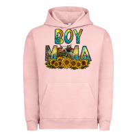 Pigment Salmon boy mama Urban Hoodie - CowhideDigitalArt