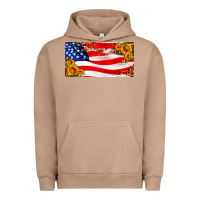 Pigment Burro usa flag and sunflower license plate Urban Hoodie - HRA Design Shop