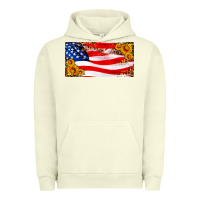 Pigment Pistachio usa flag and sunflower license plate Urban Hoodie - HRA Design Shop