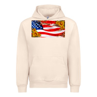 Sandshell usa flag and sunflower license plate Urban Hoodie - HRA Design Shop