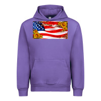 Tulip usa flag and sunflower license plate Urban Hoodie - HRA Design Shop