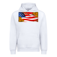 White usa flag and sunflower license plate Urban Hoodie - HRA Design Shop