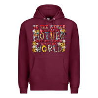 Burgundy mother world Premium Hoodie - RacoonDesign