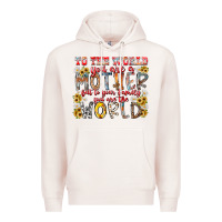 Pale Pink mother world Premium Hoodie - RacoonDesign