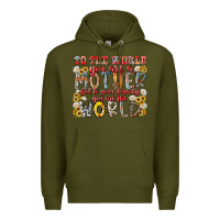 Army Green mother world Premium Hoodie - RacoonDesign