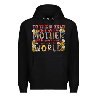 Black mother world Premium Hoodie - RacoonDesign