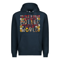 Navy mother world Premium Hoodie - RacoonDesign