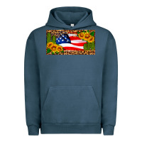 Pigment Midnight Navy usa flag and cactus license plate Urban Hoodie - HRA Design Shop