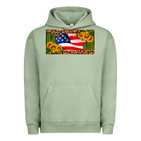 Pigment Oil Green usa flag and cactus license plate Urban Hoodie - HRA Design Shop
