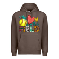 Coffee my heart is on that field softball Premium Hoodie - HRA Design Shop