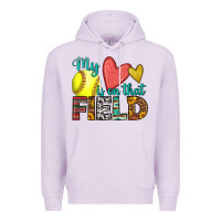 Lilac my heart is on that field softball Premium Hoodie - HRA Design Shop