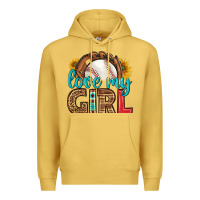 Love My Girl Baseball Premium Hoodie | Teevron