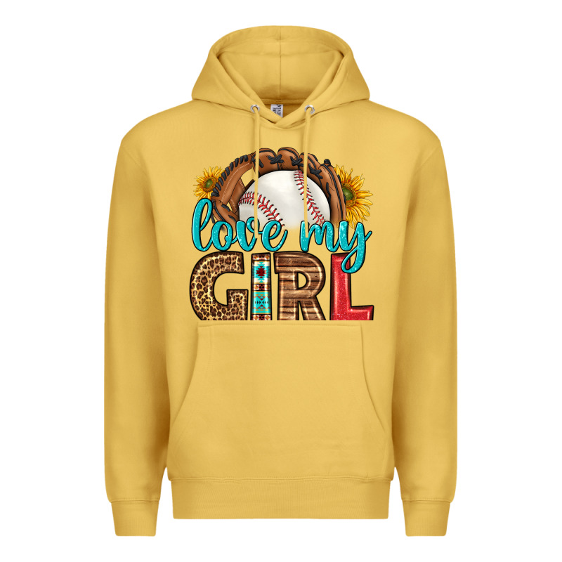 Love My Girl Baseball Premium Hoodie by HRA Design Shop | Teevron