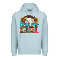 Blue Mist love my girl baseball Premium Hoodie - HRA Design Shop