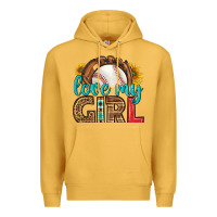 Mustard love my girl baseball Premium Hoodie - HRA Design Shop