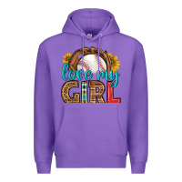 Purple love my girl baseball Premium Hoodie - HRA Design Shop