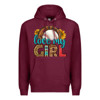 Burgundy love my girl baseball Premium Hoodie - HRA Design Shop