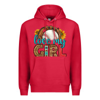 Cardinal love my girl baseball Premium Hoodie - HRA Design Shop