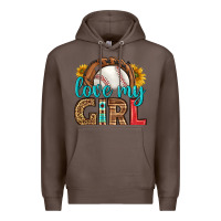 Coffee love my girl baseball Premium Hoodie - HRA Design Shop