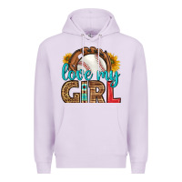Lilac love my girl baseball Premium Hoodie - HRA Design Shop