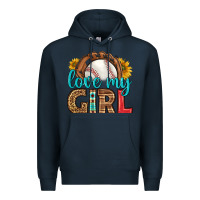 Navy love my girl baseball Premium Hoodie - HRA Design Shop