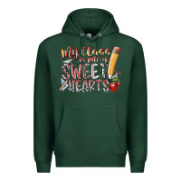 Sports Green my class is full of sweet hearts Premium Hoodie - RacoonDesign