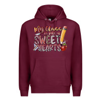 Burgundy my class is full of sweet hearts Premium Hoodie - RacoonDesign