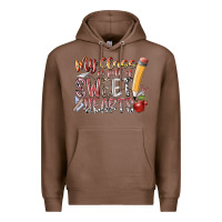 Chestnut my class is full of sweet hearts Premium Hoodie - RacoonDesign