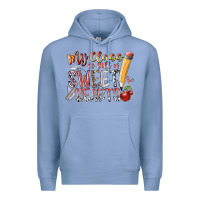Colony Blue my class is full of sweet hearts Premium Hoodie - RacoonDesign