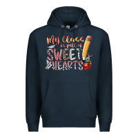 Navy my class is full of sweet hearts Premium Hoodie - RacoonDesign