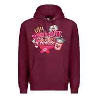 Burgundy my residents are my valentine Premium Hoodie - RacoonDesign