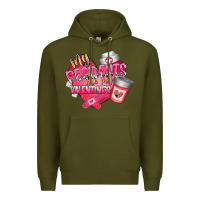 Army Green my residents are my valentine Premium Hoodie - RacoonDesign