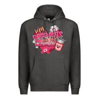 Charcoal Heather my residents are my valentine Premium Hoodie - RacoonDesign