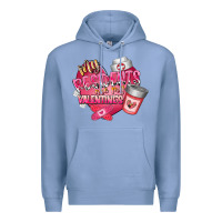 Colony Blue my residents are my valentine Premium Hoodie - RacoonDesign